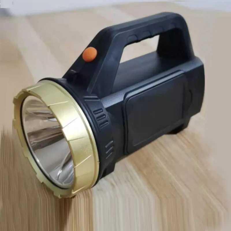 50000LM LED Portable Lantern USB Handheld Spotlight Solar Lantern Flashlight Searchlight With Side Light Waterproof 18650 Outdoor