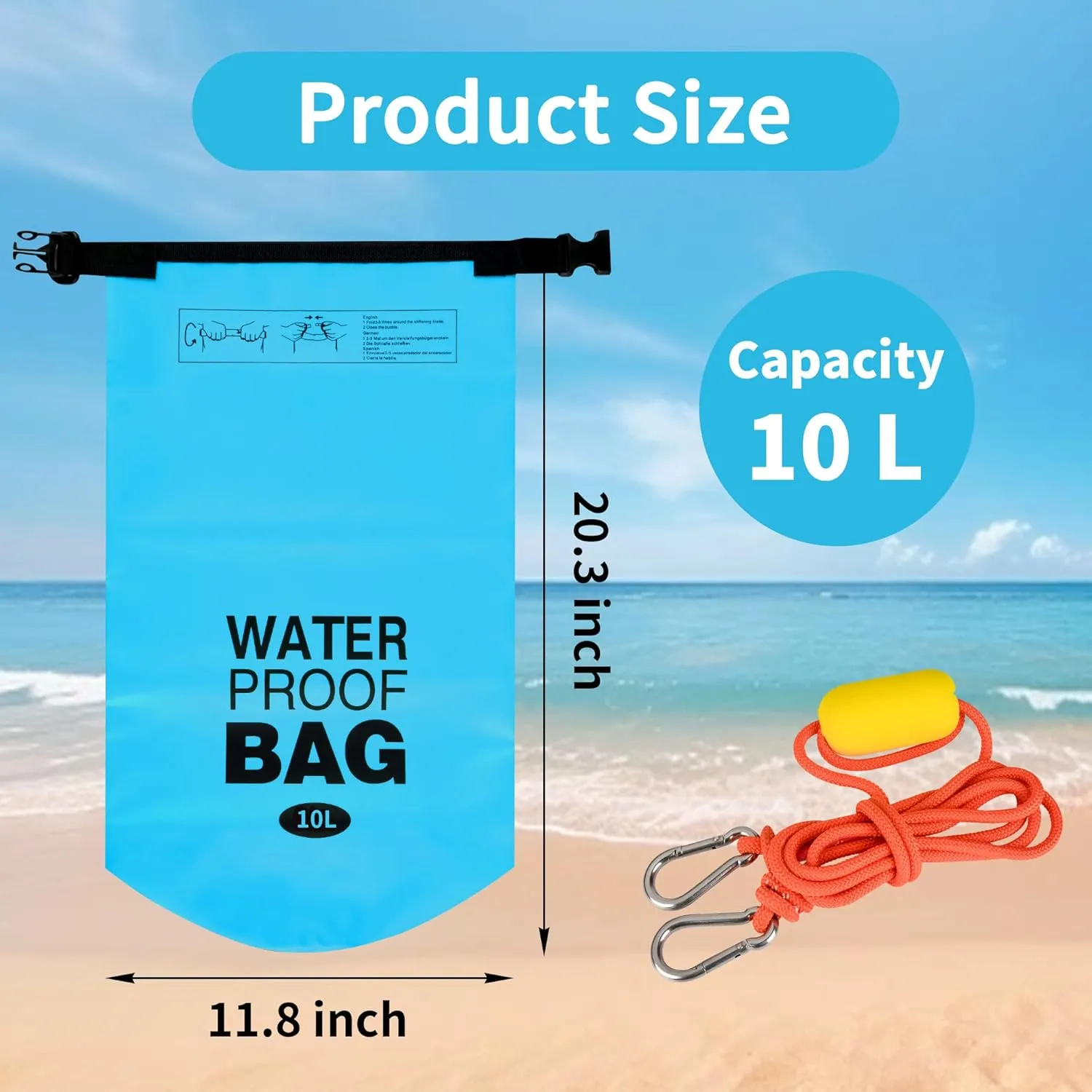 500D Sand Anchor for Small Boats, 2 in 1 Jet Ski Anchor Kit with Adjustable Buoy, Jet Ski Accessories Water Bag for Jet Ski, Kayak, Boat, Hiking Foldable Sandbags
