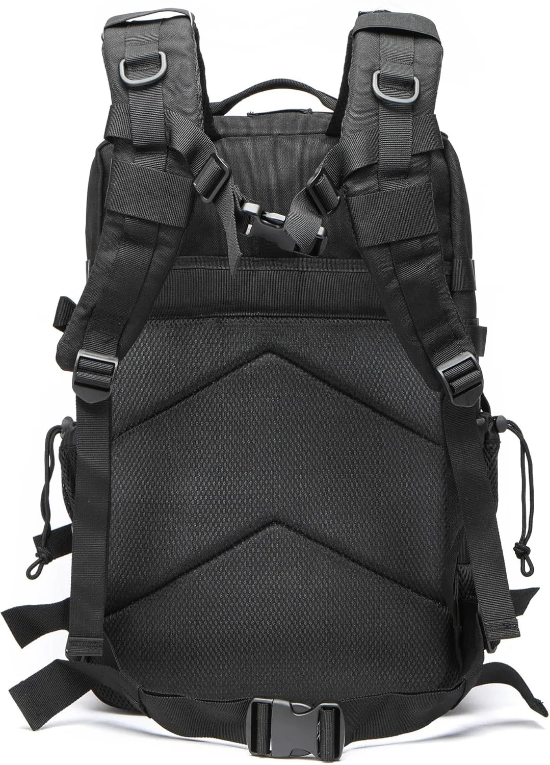50L Tactical Military Backpack Waterproof Sturdy Bag for Hiking Camping Fishing Gym Backpack with Bottle Holder (Red Black)