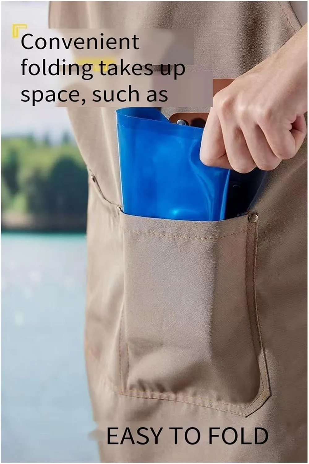 5L Portable Outdoor Water Storage Bag with Tap | Large Capacity Folding Water Bag for Camping & Travel | Water Valve Bucket(Orange)