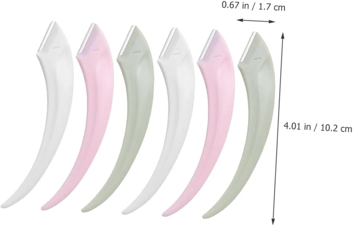 5sets Stainless Steel Eyebrow Shaver for Women Face Razor Compact Size for Travel Easy to Use for Makeup Removal 6pcs*5