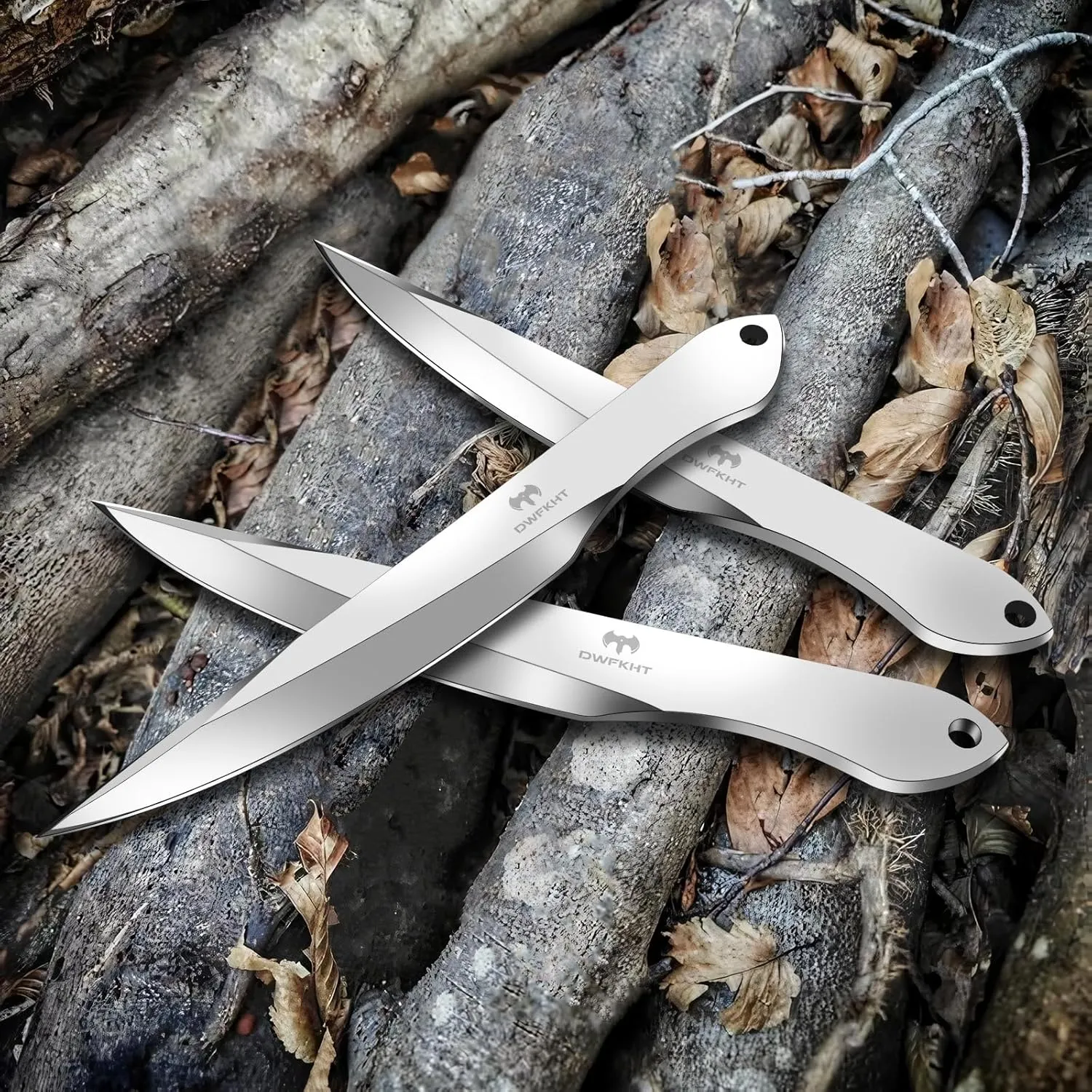 6-Pack Throwing Knives Set, 10.1" Full Tang Stainless Steel, 0.236" Thick, with Protective Nylon Sheaths – Ideal for Recreation & Competition, No Spin Throwing
