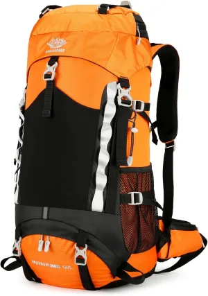 60L Waterproof Hiking Backpack Camping Travel Daypack with Rain Cover for Camping Hiking Travel