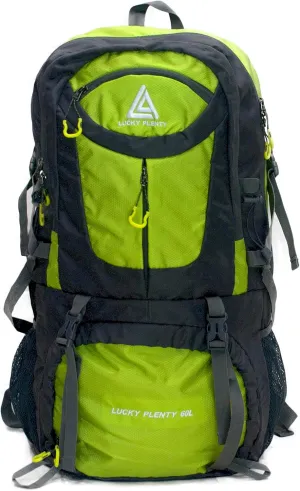 60L Waterproof Hiking Camping Backpack (Lime Green)