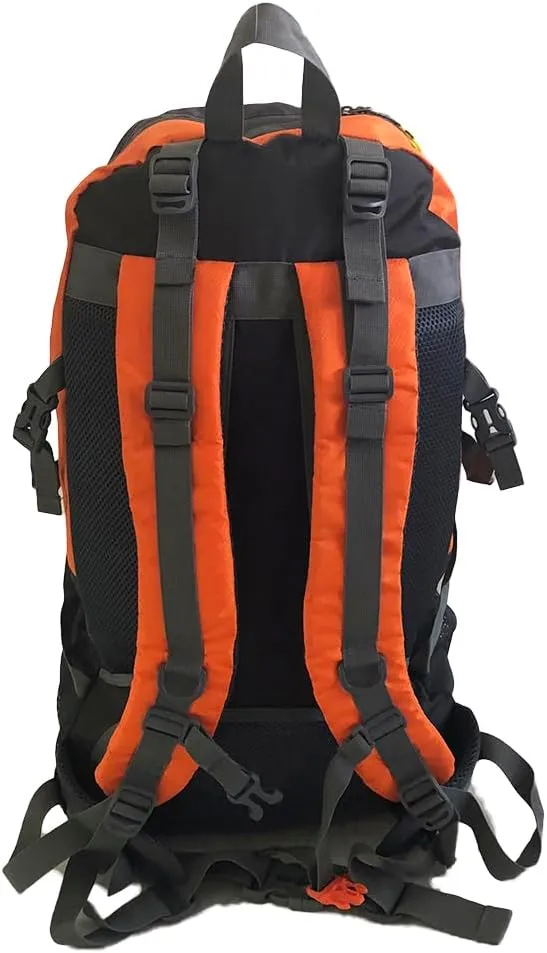 60L Waterproof Hiking Camping Backpack (Orange)