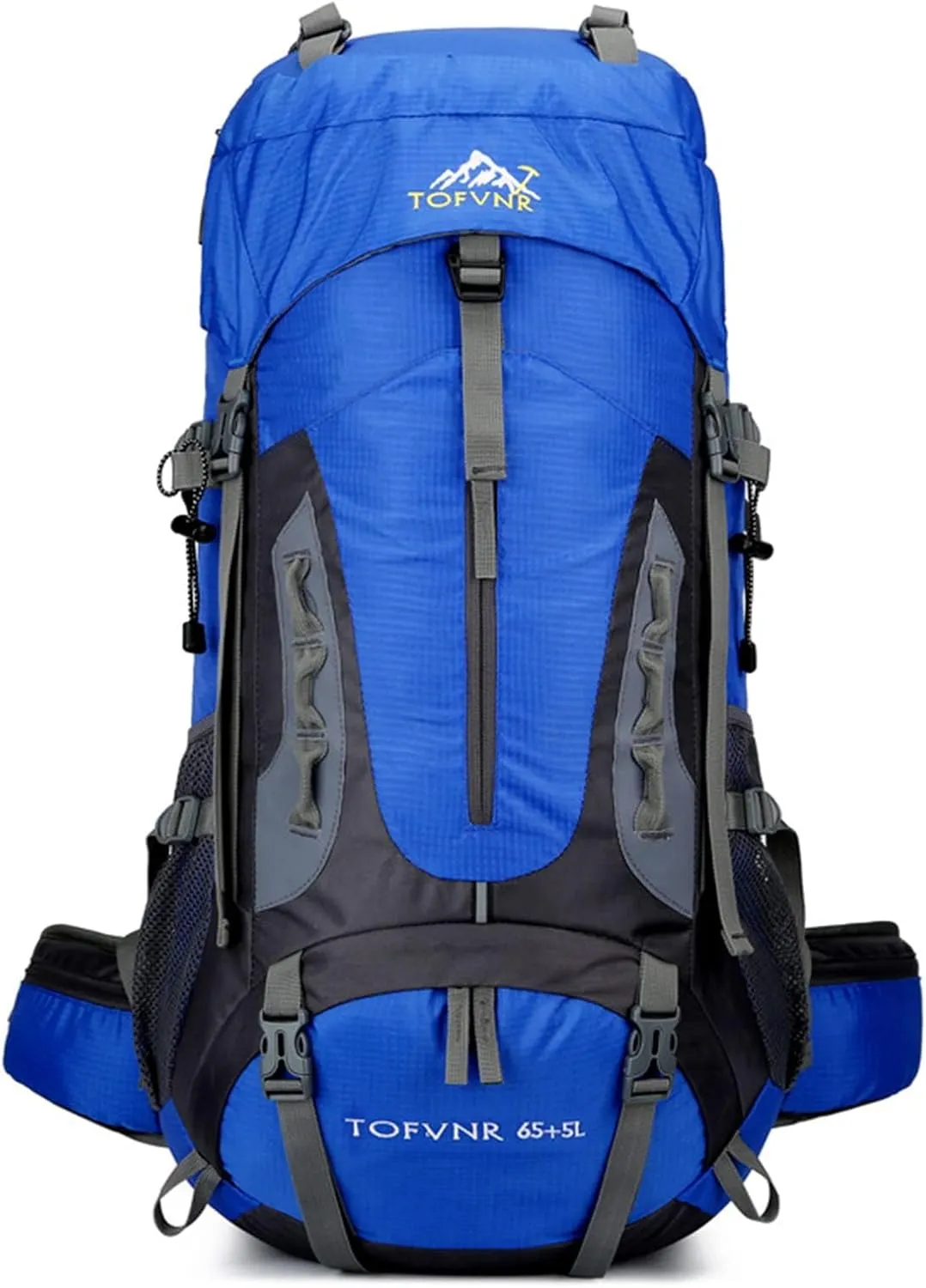 70L Large Camping Hiking Backpack,Lightweight Trekking For Men Women Outdoor Large Capacity Mountaineering Waterproof Daypack (Royal blue), 27.56in*13in*9.44in