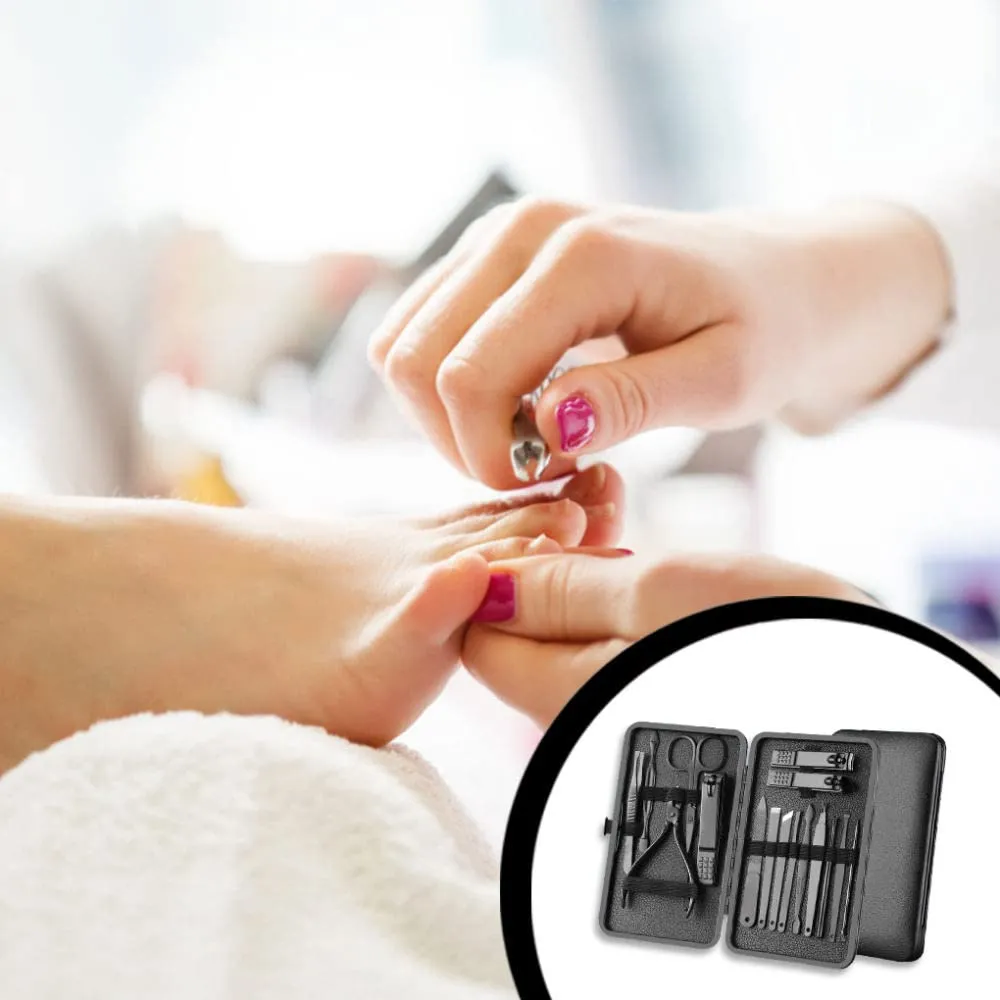 7/10/12/16/18pcs Manicure Cutters Nail Clipper Set Household Stainless Steel Ear Spoon Nail Clippers Pedicure Nail Scissors Tool,7 pieces