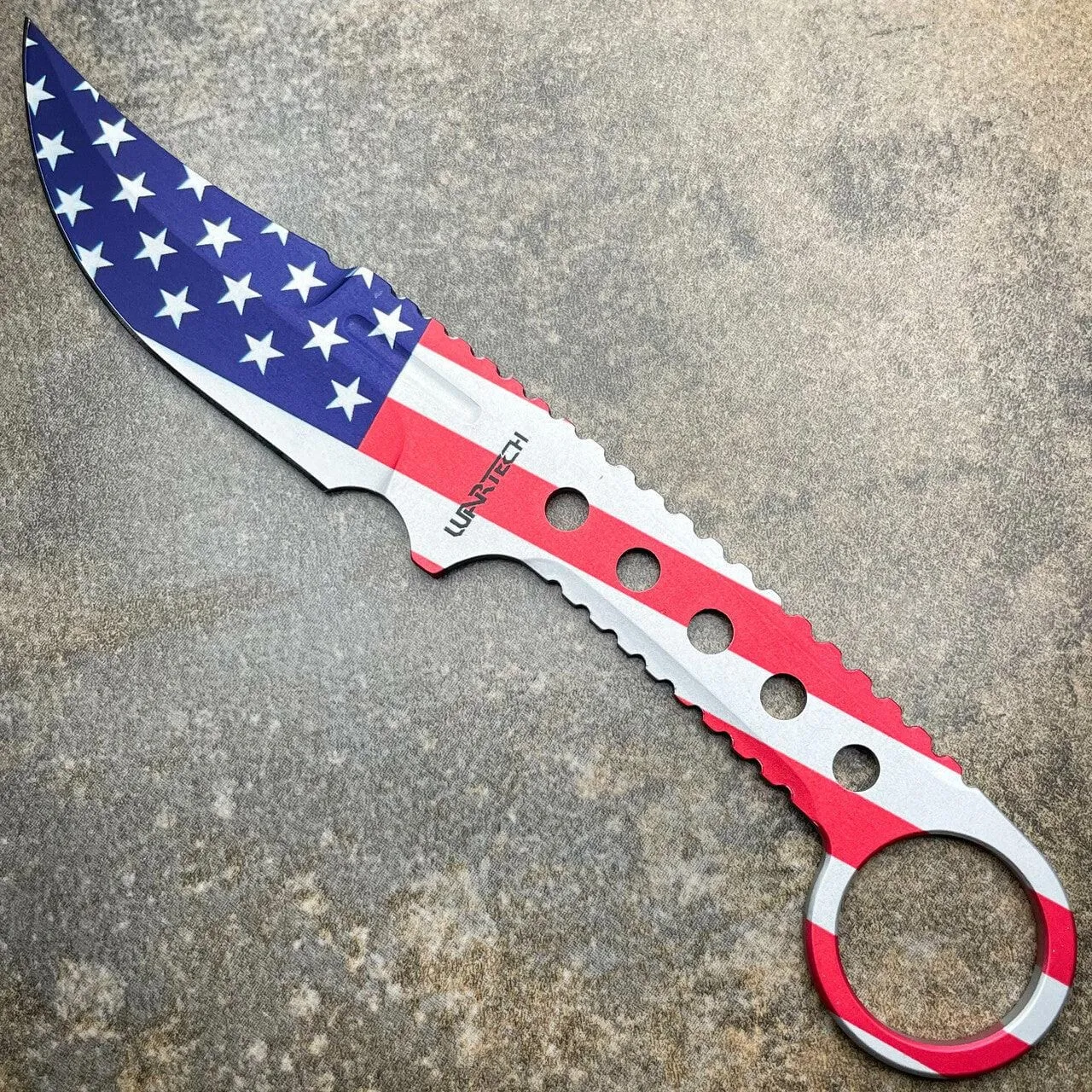 8.25" Survival Upswept Combat Fixed Blade Knife w/ Sheath