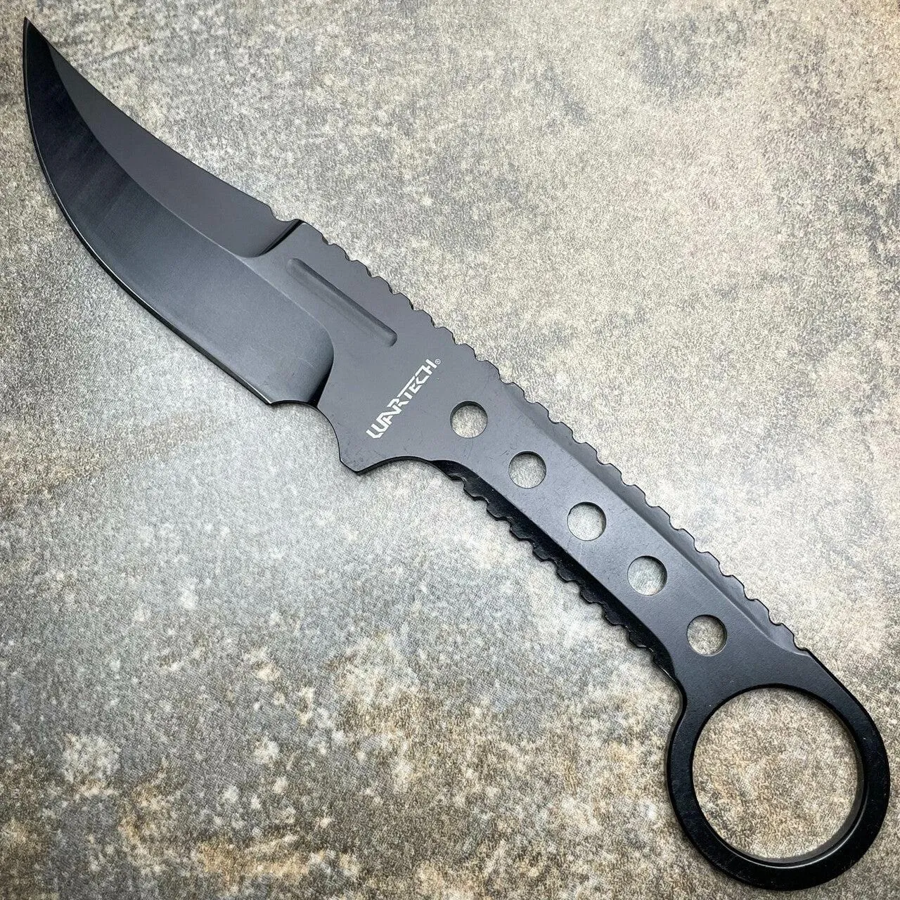 8.25" Survival Upswept Combat Fixed Blade Knife w/ Sheath