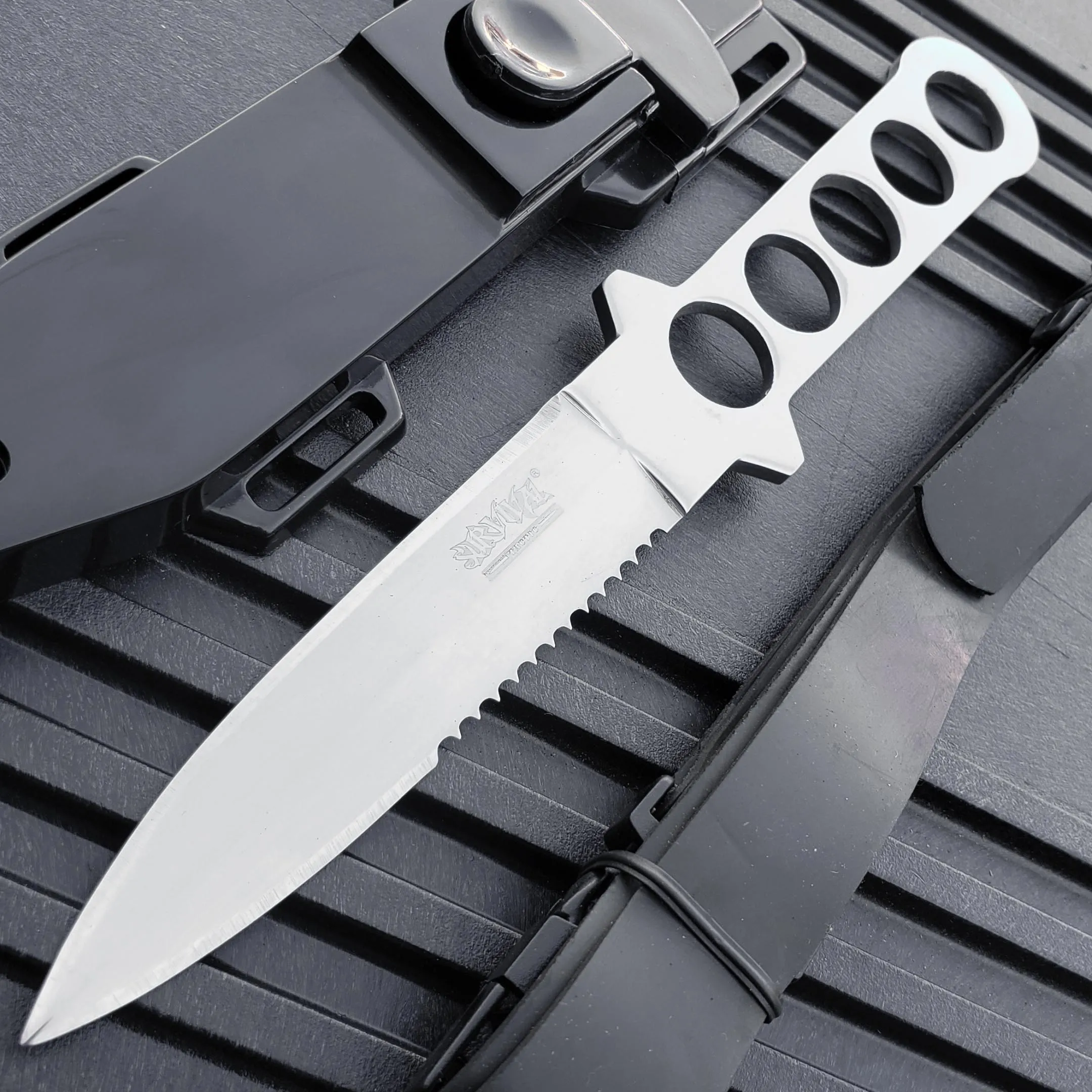 8.5" Tactical FIXED BLADE Combat Military Dagger Scuba Diving Fishing Knife