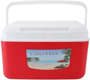 8L Insulated Portable Cooler – Lightweight Hard Shell Ice Box for Camping Picnic Beach Fishing Beverage Storage