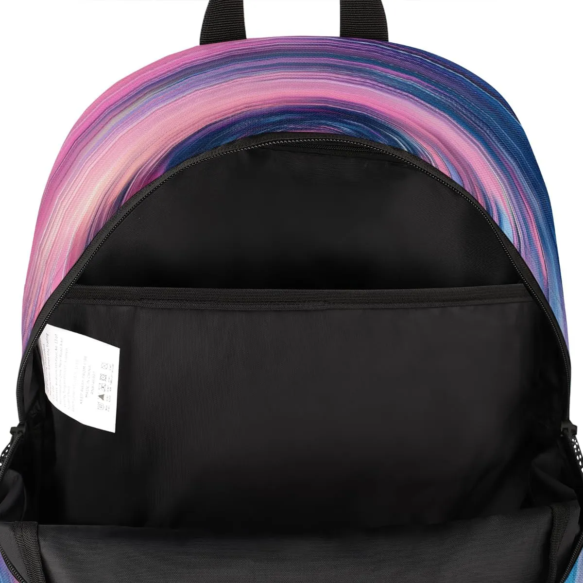 Abstract Wavy Swirl Laptop Backpack for Women Men, 18.3 Inch Travel Work Backpacks, Spiral Circular Waterproof Computer Casual Daypack Nurse Teacher Bags