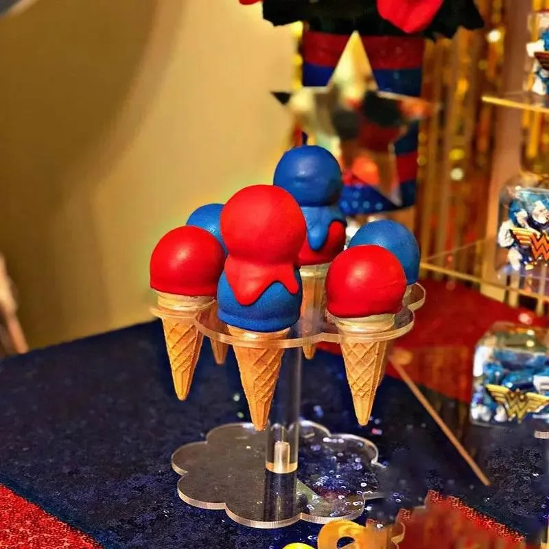 Acrylic Ice Cream Cone Holder - Durable Baking Display Rack