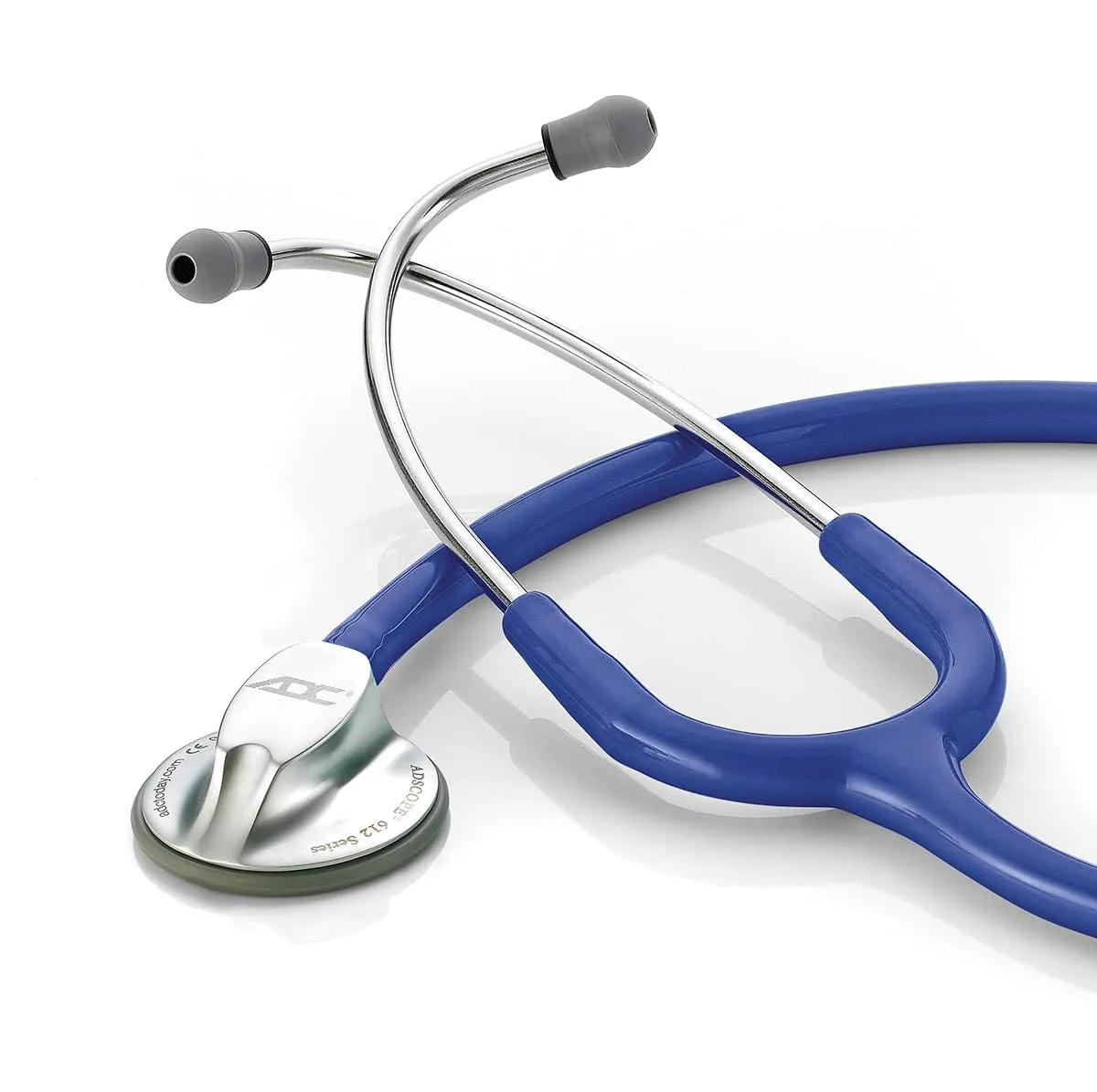 ADC Adscope Lite 612 Lightweight Platinum Clinician Stethoscope with Tunable AFD Technology, 30.5 inch Length, Royal Blue