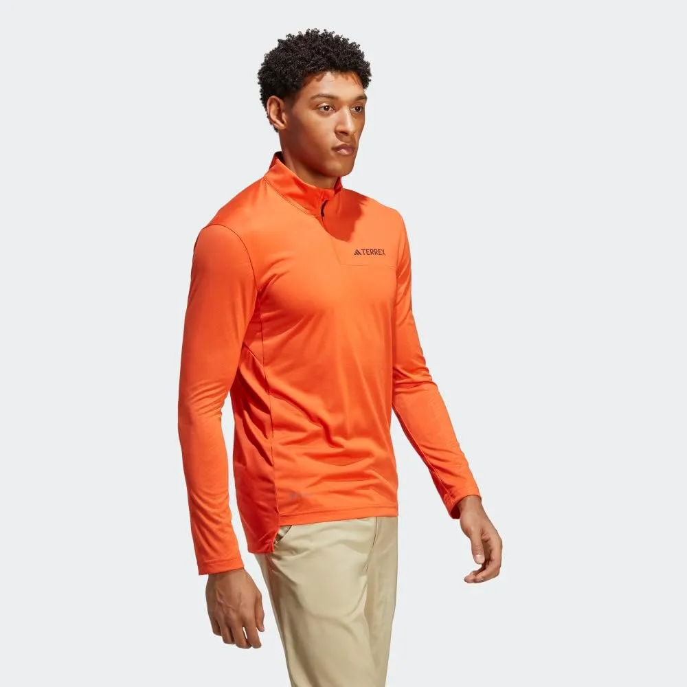 adidas Men's Terrex Multi Half Zip Long-Sleeve T-Shirt