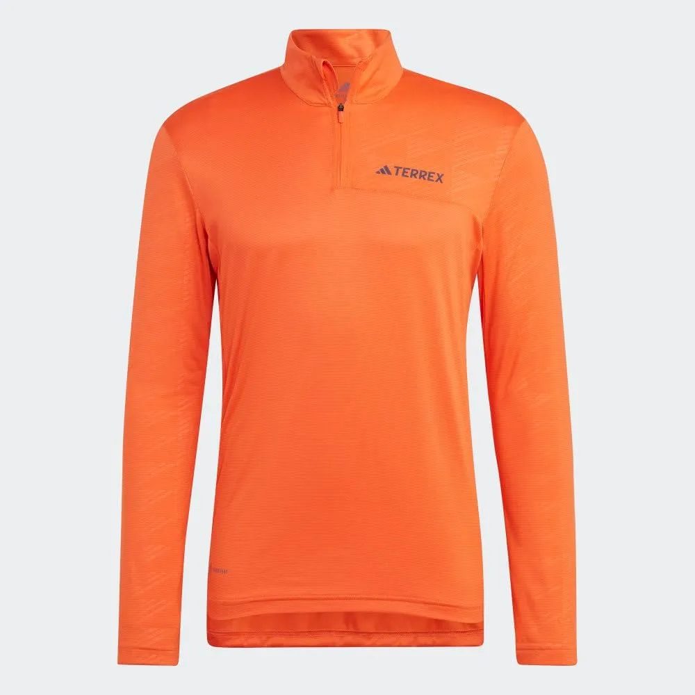 adidas Men's Terrex Multi Half Zip Long-Sleeve T-Shirt