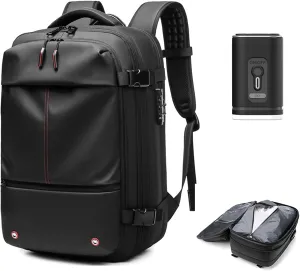 Aeropack Backpack, Aeropack Backpack Travel with Pump, 2025 New Premium 60l Expandable Waterproof Vacuum Travel Backack (Black)