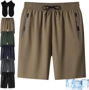 Airyflex Shorts for Women, ICV Shorts for Seniors Men Over 50 Ice Silk Cooling Quick-Dry Active Plus Size Cool Short
