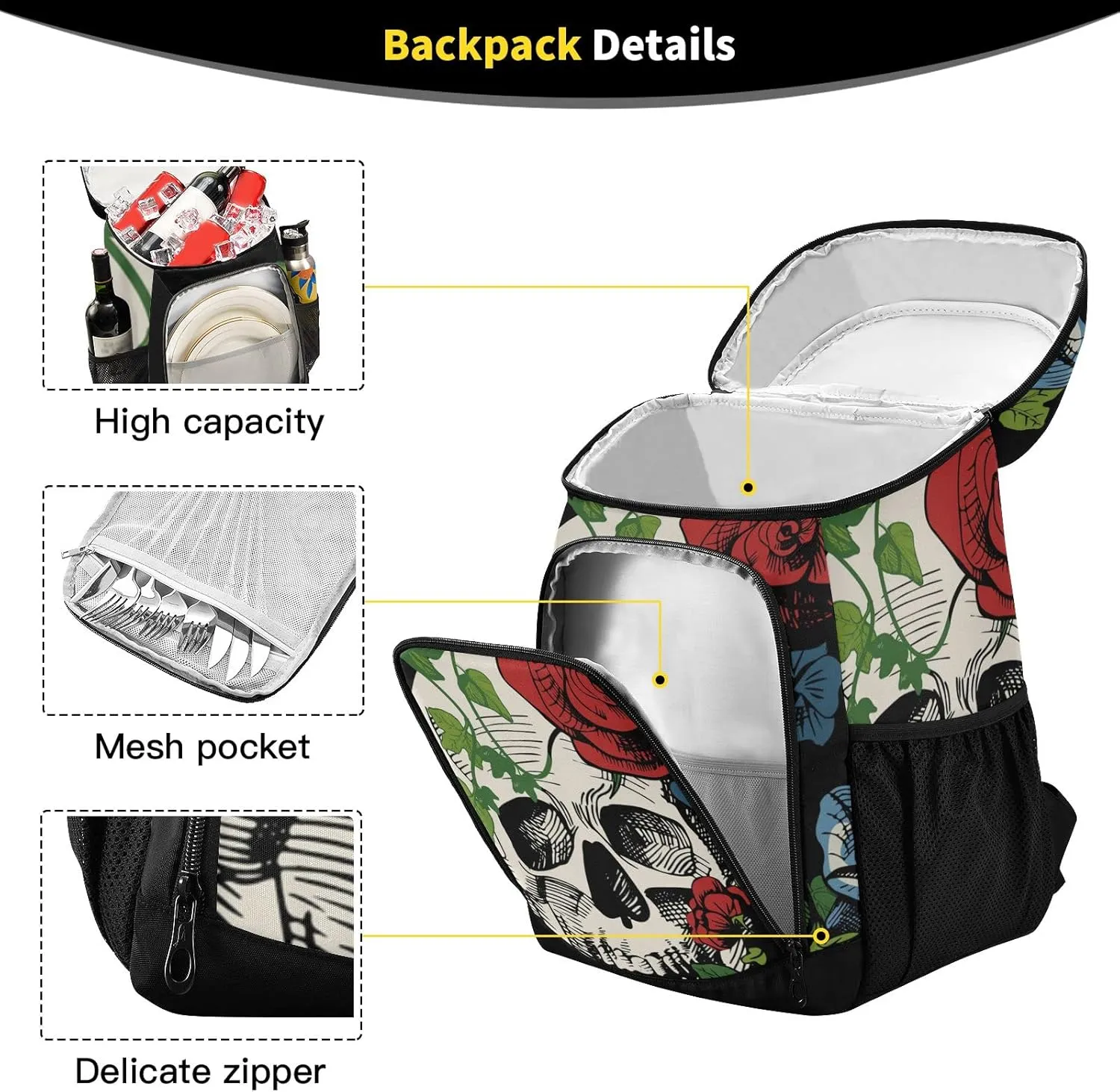 ALAZA Backpack Cooler for Women Men Insulated Waterproof Leak Proof Coolers for Hiking Camping Beach, 36 Cans