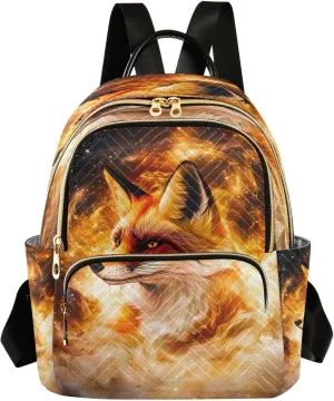 ALAZA Mysterious Fox Mini Backpack Purse for Women Travel Bag Lightweight Shoulder Bag Fashion Daypack