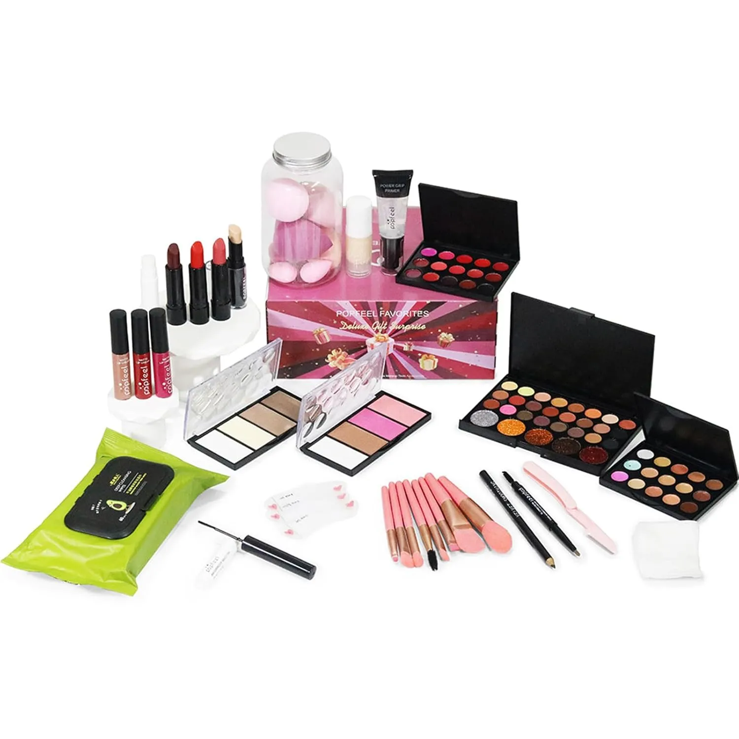 All in One Makeup Kit for Women Full Kit, Valentine's Day Gifts Set for Women Girls, Makeup Essential Bundle Include Eyeshadow Palette Lipstick Blush Foundation Concealer Mascara Eyebrow Pencil