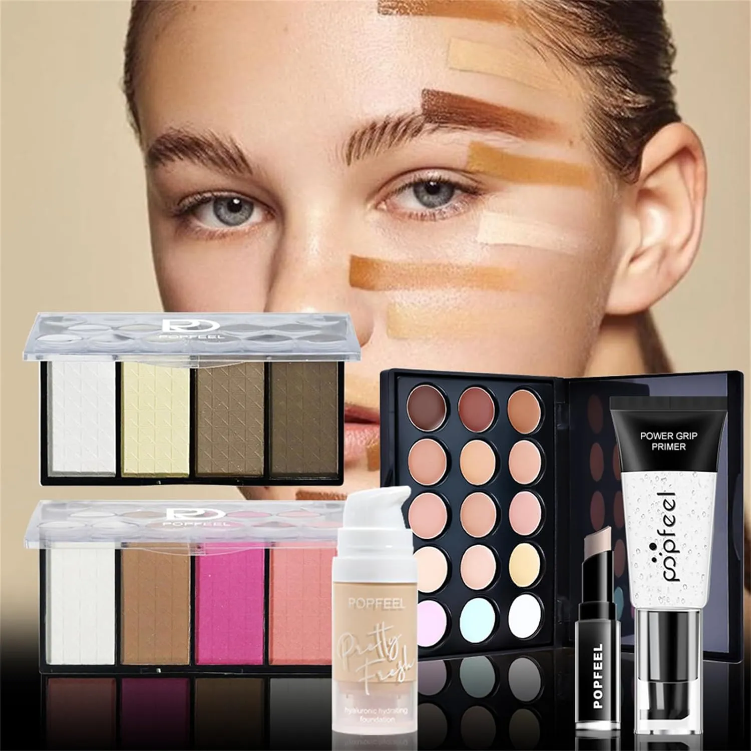 All in One Makeup Kit for Women Full Kit, Valentine's Day Gifts Set for Women Girls, Makeup Essential Bundle Include Eyeshadow Palette Lipstick Blush Foundation Concealer Mascara Eyebrow Pencil