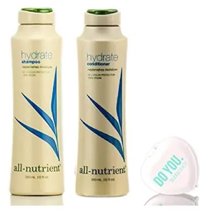 All Nutrient Hydrate Shampoo & Conditioner DUO Set, replenishes moisture (with Sleek Compact Mirror) (12 oz   12 oz DUO Kit)