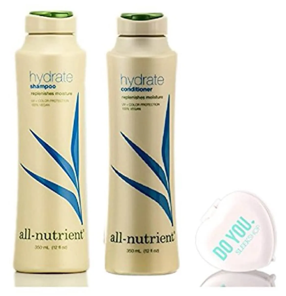 All Nutrient Hydrate Shampoo & Conditioner DUO Set, replenishes moisture (with Sleek Compact Mirror) (12 oz   12 oz DUO Kit)