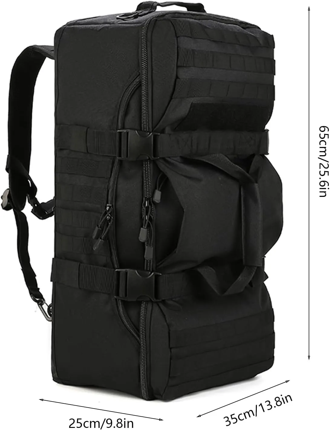 Alomejor Outdoor Backpack Large Capacity Waterproof Tiger Camo Bag with Ventilated Back Panel Travel Bag for Camping Hiking