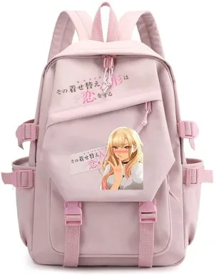 Anime My Dress Up Darling Marin Kitagawa dokidoki Backpack Cosplay Kawaii Backpack For Teens (14)
