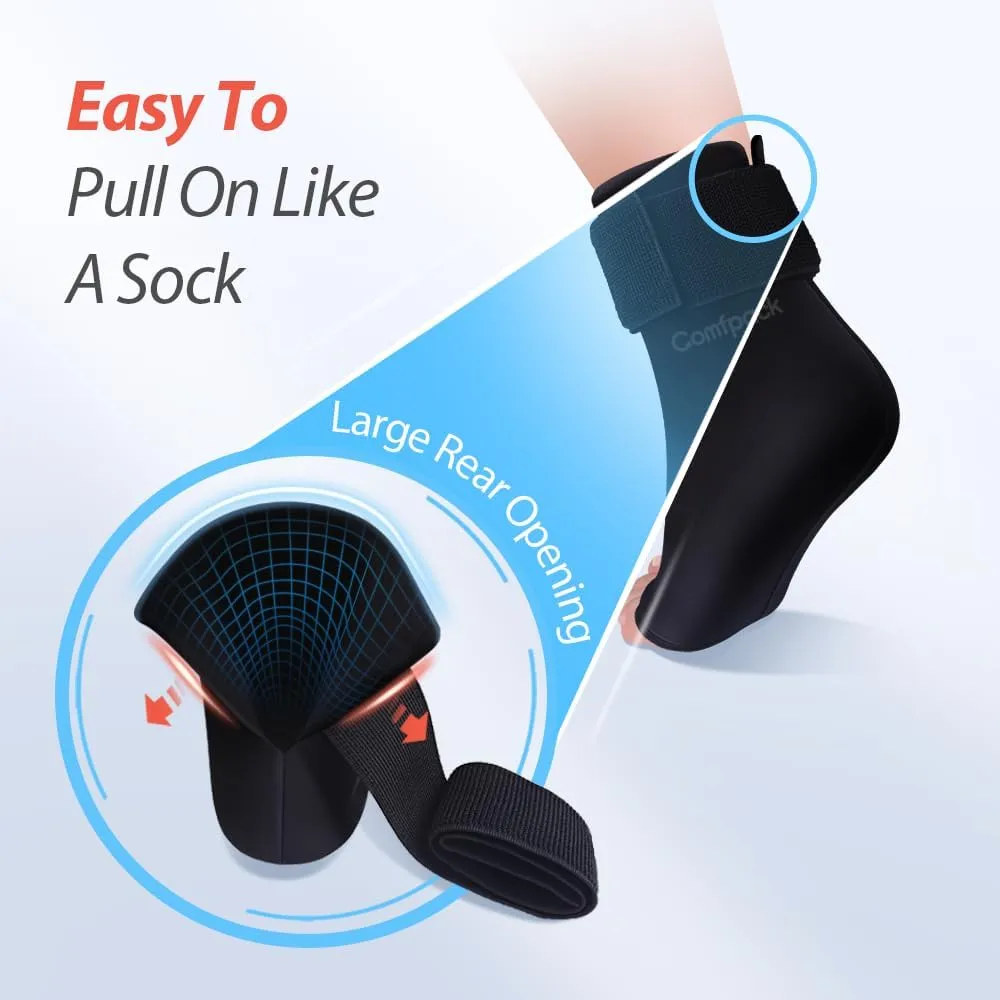 Ankle Ice Pack for Injuries Resuable, 2PCS Gel Ankle Foot Heel Ice Pack Wrap with Hot Cold Compression Pain Relief for Plantar Fasciitis, Swelling, Sprained, Achilles Tendonitis, Heel Spur