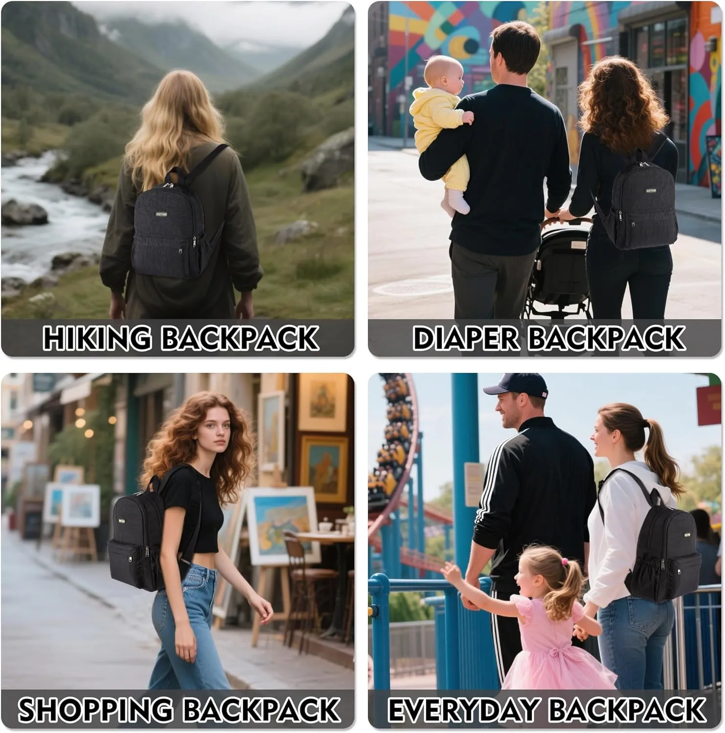 AOTIAN Lightweight Small Hiking Backpack for Women - Durable Water-Resistant Daypack for Travel, Camping & Outdoor Adventures