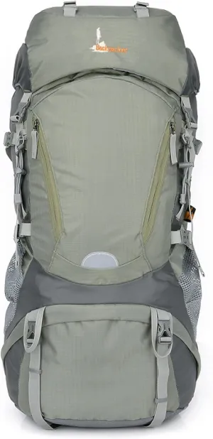APLUSH Hiking Camping Backpack with Rain Cover, Lightweight Waterproof Outdoor Sport Travel Daypack for Climbing Touring,Green b,60L