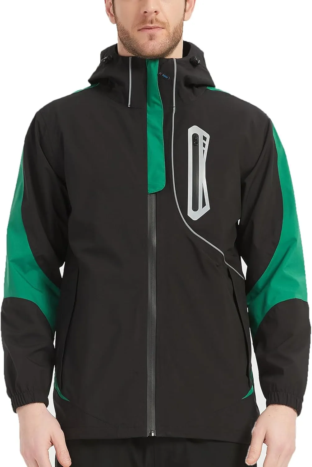 Arasiyama Men's Lightweight Waterproof Rain Jacket Windproof Raincoat with Hood Outdoor Ventures
