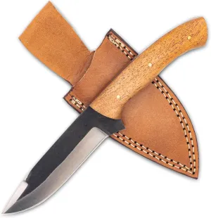 Armory Replicas™ Full Tang Drop Point High Carbon Steel Walnut Wood Handle Outdoor Camping Fishing Hunting Knife All-Purpose Utility Knife