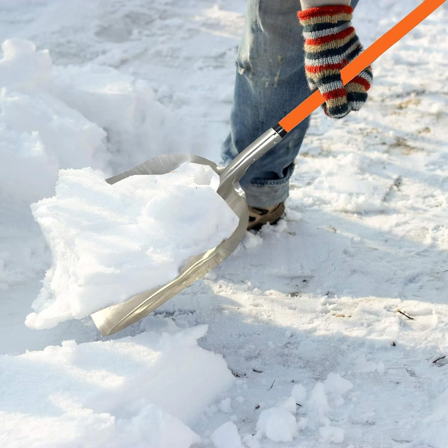 Ashman Aluminium 48 inch Snow Shovel with Large Head and Durable Handle. (Scoop Shovel, 2 Pack)