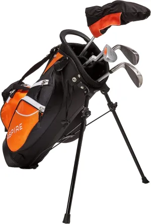 Aspire Junior Plus Kids Golf Clubs for Ages 3-12 (5 Groups) - Boys & Girls Right-Handed Kids Golf Set with Lightweight Stand Bag, Graphite Shafts & Aircraft-Grade Aluminum