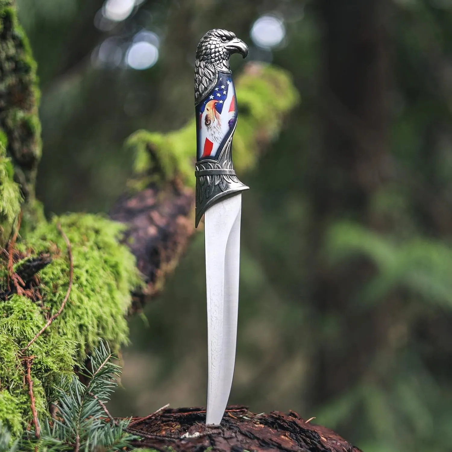 ASR Outdoor 13.5 inch Animal Head Decorative Collector's Hunting Knife with Ornamental Scabbard