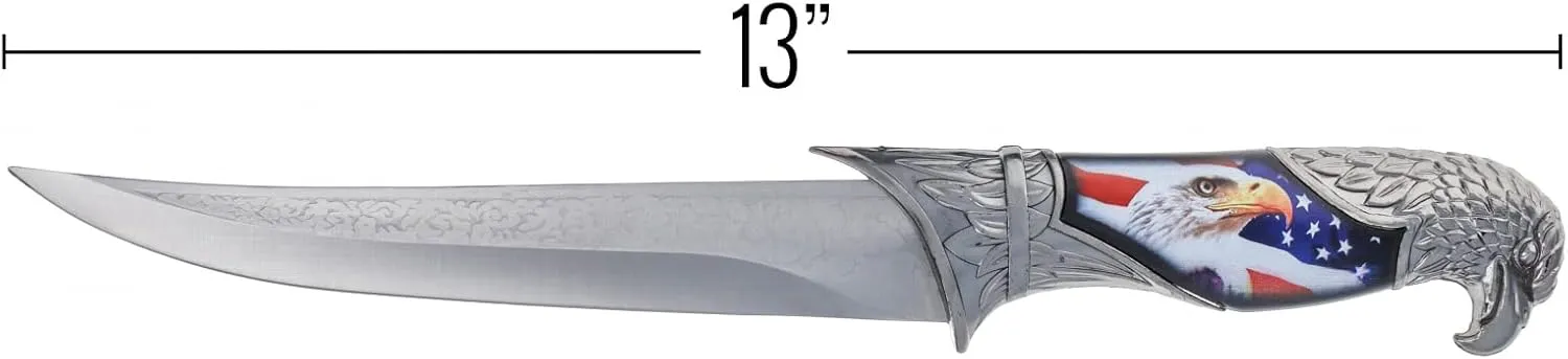 ASR Outdoor 13.5 inch Animal Head Decorative Collector's Hunting Knife with Ornamental Scabbard