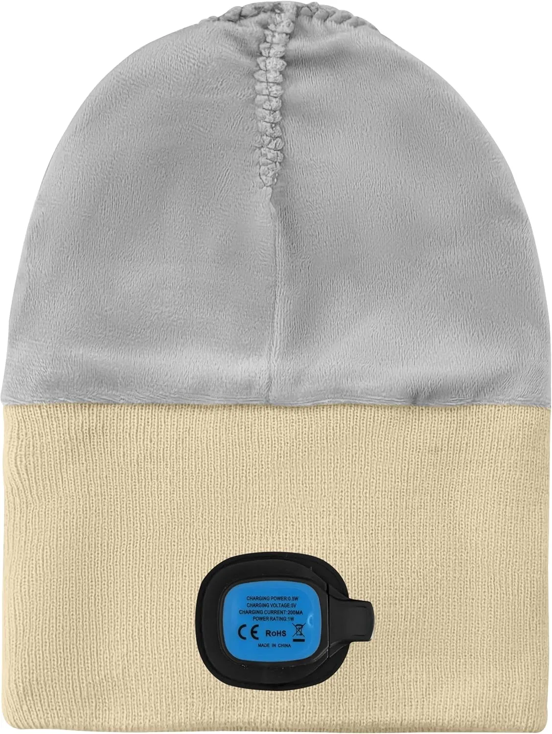 ATNKE LED Lighted Beanie Hat,USB Rechargeable 8 LED Red Glow Flashing Run Headlamp Lined Fleece Cap for Men and Women