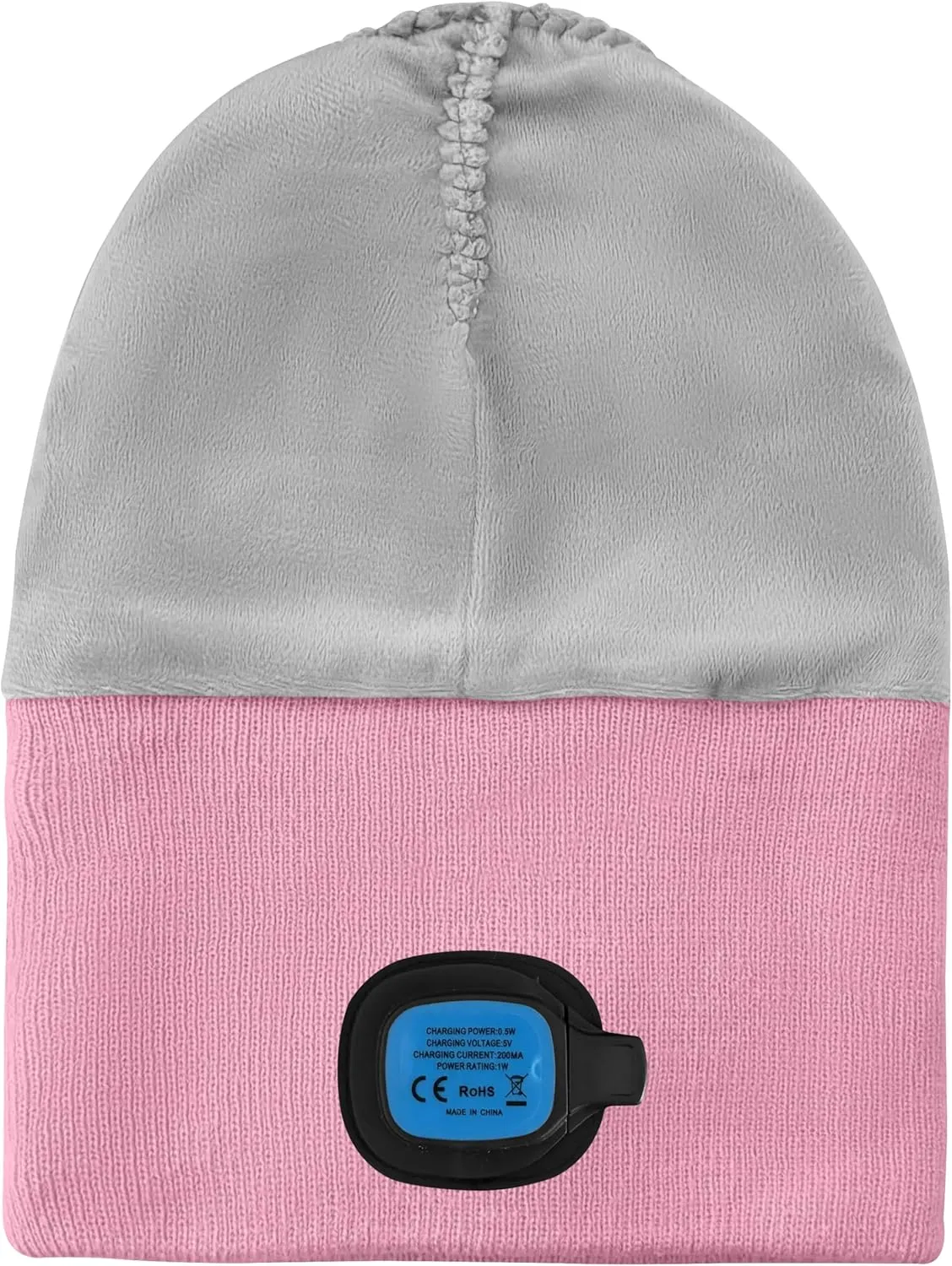 ATNKE LED Lighted Beanie Hat,USB Rechargeable 8 LED Red Glow Flashing Run Headlamp Lined Fleece Cap for Men and Women