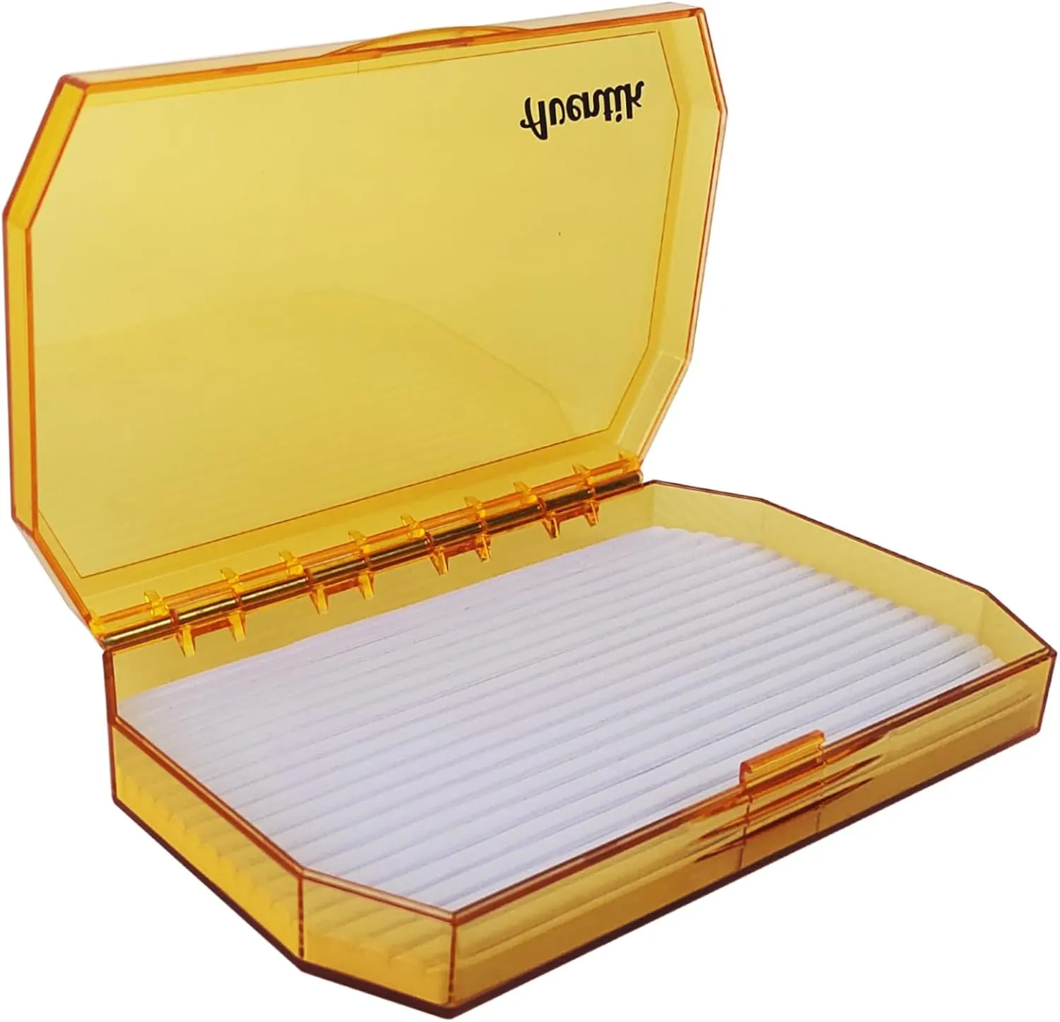 Aventik Saltwater Fishing Box Streamers Saltwater & Salmon Flies Storage Spacious Durable Tackle Storage Solution (Yellow, L)