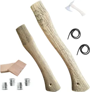 Axe Handle Replacement, 13in 11in Walnut Hatchet Handle Replacement for Camping Gardening Axe