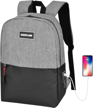 Backpack Bag- Classics Casual Travel Daypack Travel bags for for Men & Women Work (Black/Grey)