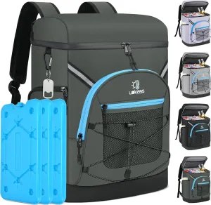 Backpack Cooler for 40 Cans, Leakproof Cooler Backpack Insulated Waterproof with 3 Ice Packs Insulated Soft Coolers for Beach Hiking Camping Fishing Picnic