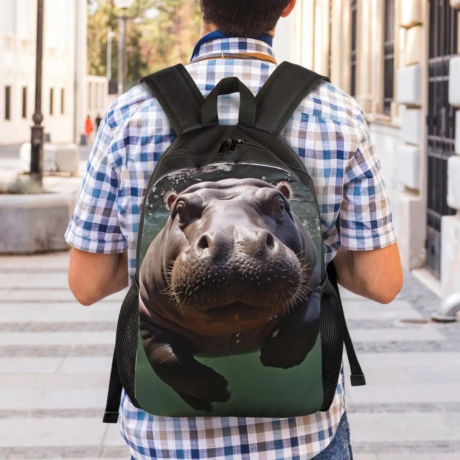 Backpack Diving Hippo Travel Casual Laptop Backpack Waterproof Hiking Daypack for Men Women