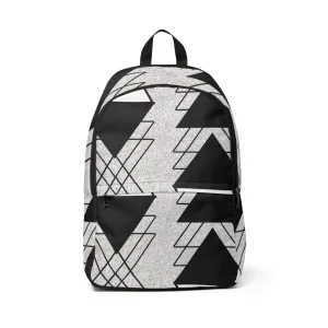 Backpack Fashion Grey Triangular Privacy-focused Flash discount Colorblock Ash Black White and Waterproof