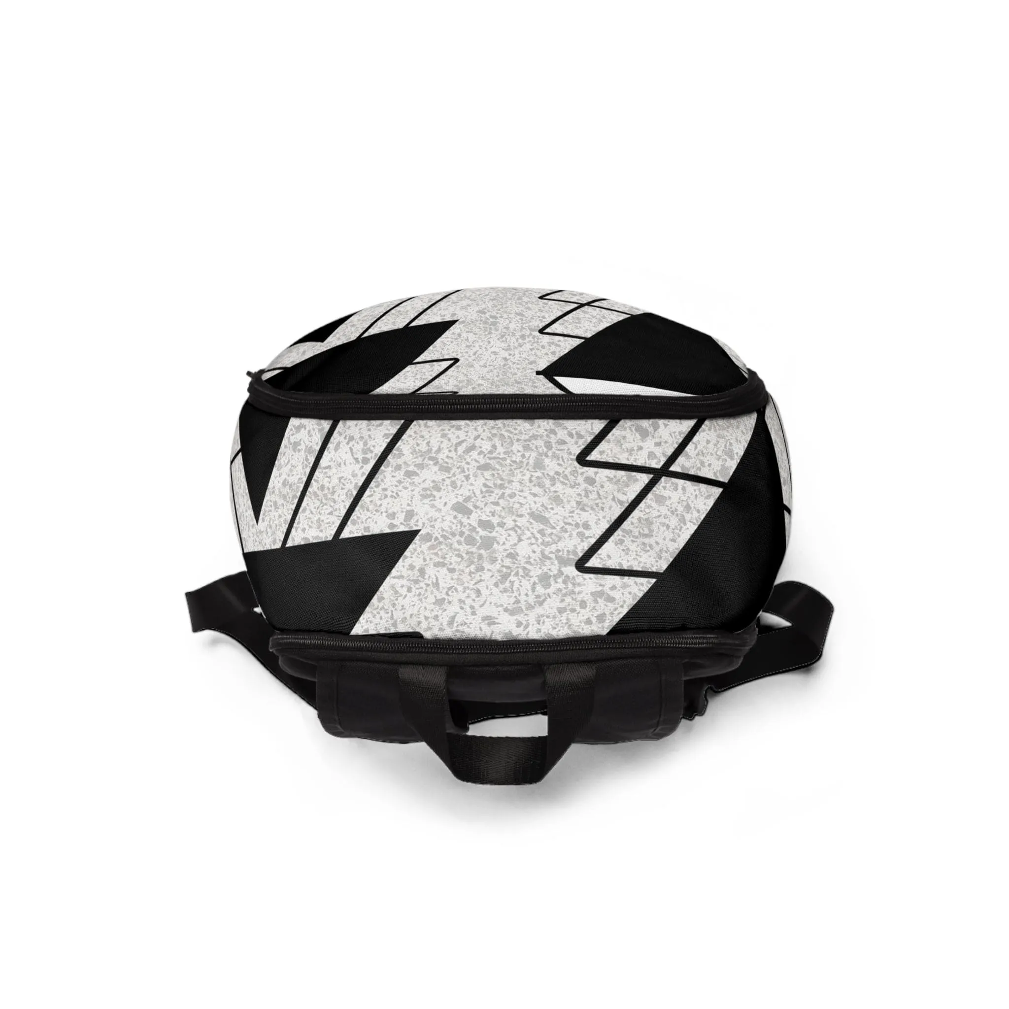 Backpack Fashion Grey Triangular Privacy-focused Flash discount Colorblock Ash Black White and Waterproof