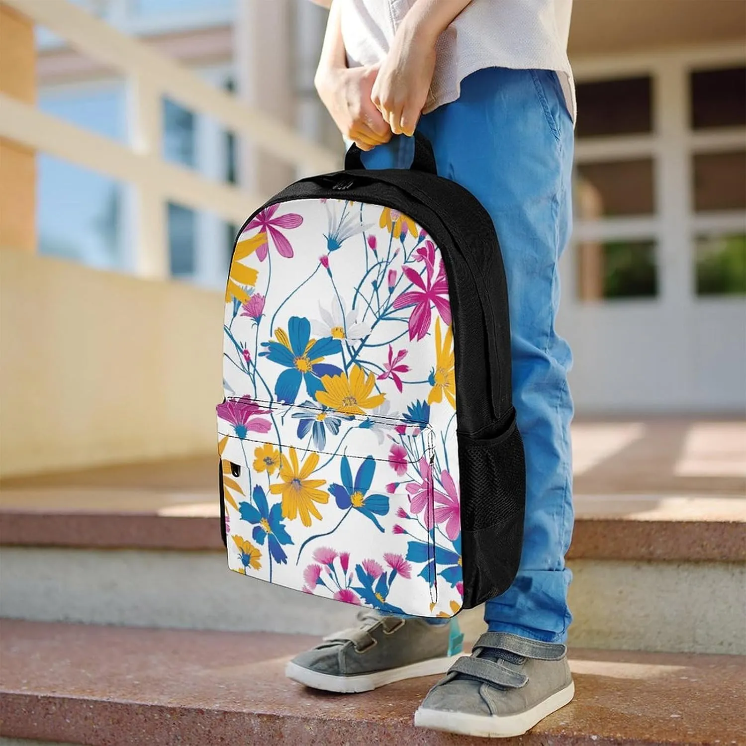 Backpack for Men Women Laptop Backpack Charming Petal Style Casual Daypack Laptop Bag for Travel