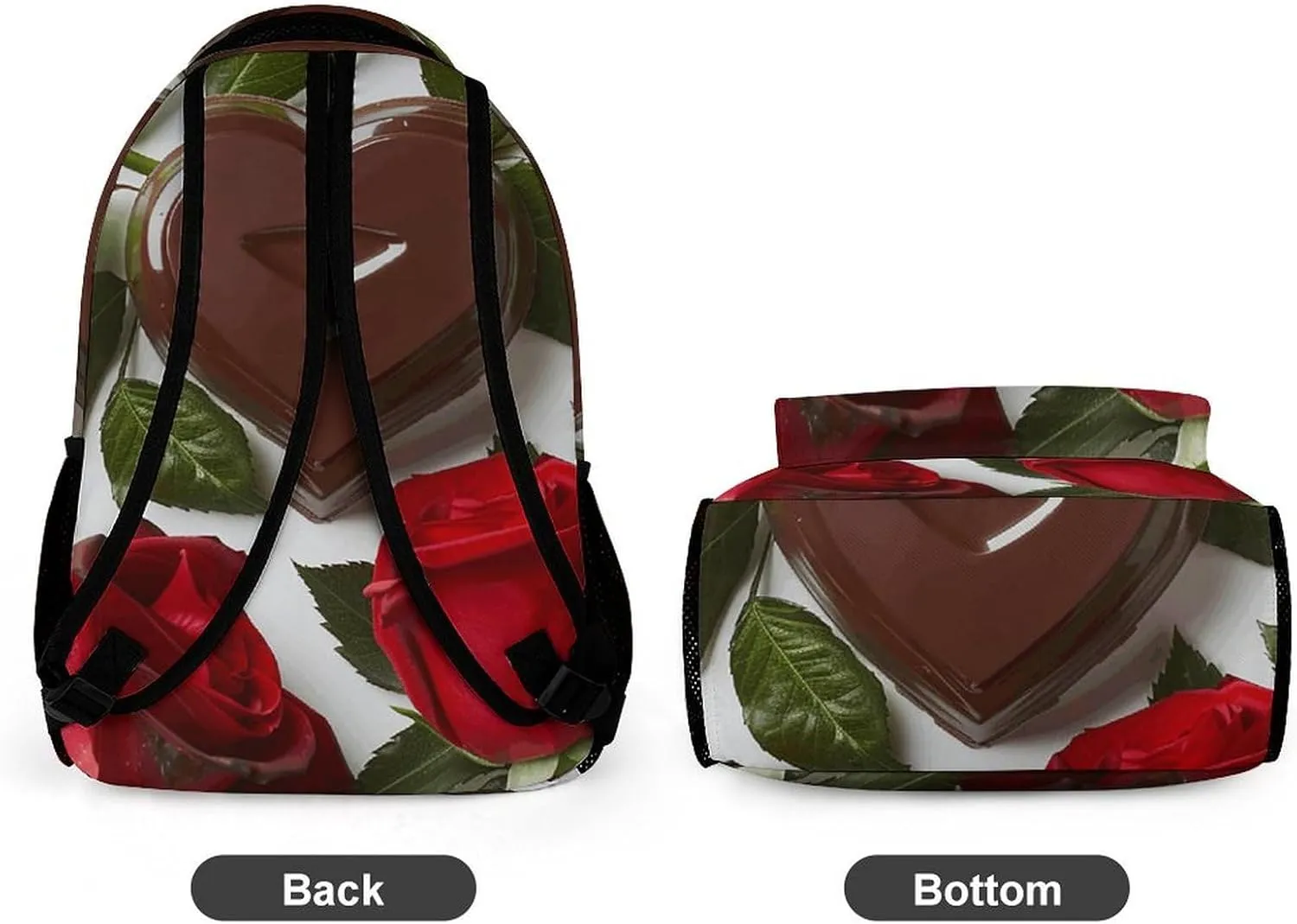 Backpack for Men Women Laptop Backpack Chocolate And Roses Casual Daypack Laptop Bag for Travel